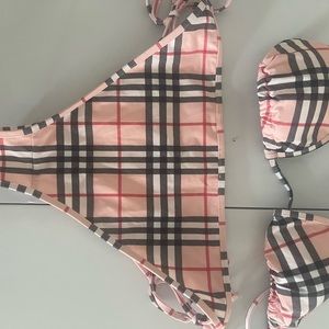 Size M top and bottom Burberry bikini purchased from Neiman Marcus on 11/22/22.